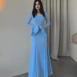 Women's Gentle - Style Long Skirt for Autumn. It Is A European and American Long Dress with Lotus Leaf Edges for Body - Shaping.