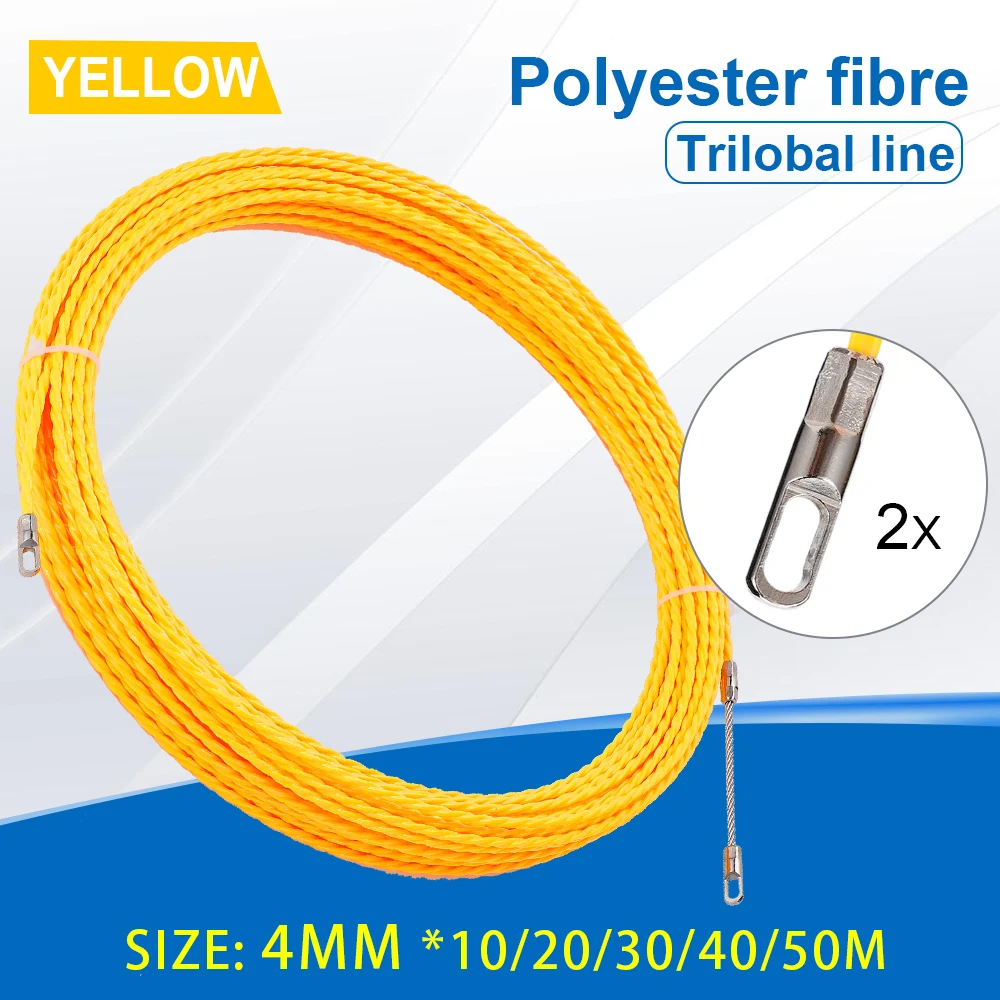 

4mm Cable Puller Yellow Tape Reel Puller Glass Fiber Wall Wire Conduit For Telecommunications Electrical Wall Wire Conduit Tools