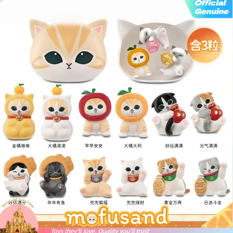 

Hot New Mofusand Lucky Cat Series Blind Box Cute Mini Cat Ornament Decora Mystery Box Kawai Anime Figure Collection Toy Kid Gift
