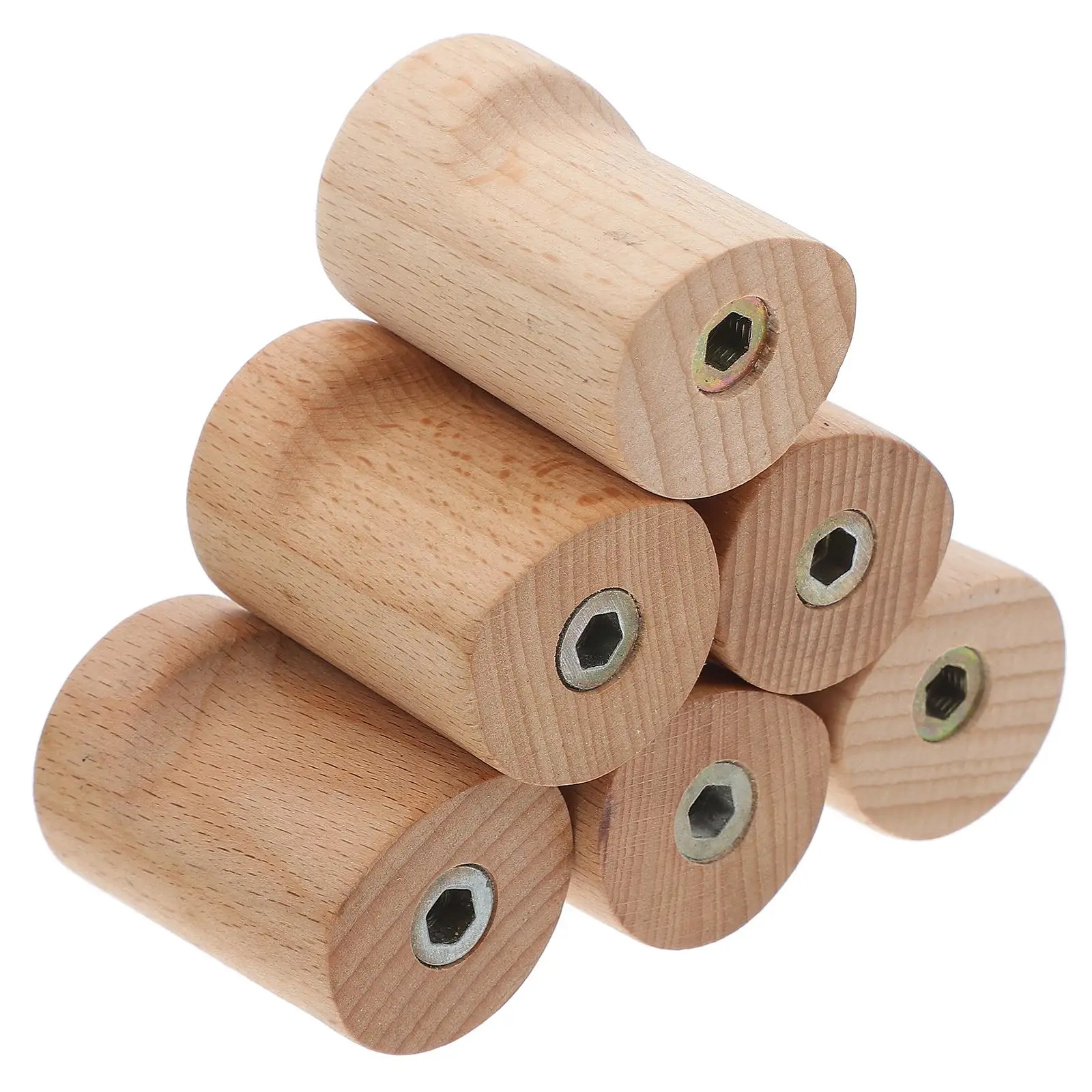 

1 set Solid Wood Wall Hooks for Coats Hats Backpacks Keys Home Office School Spacesaving Strong Loadbearing Design Storage