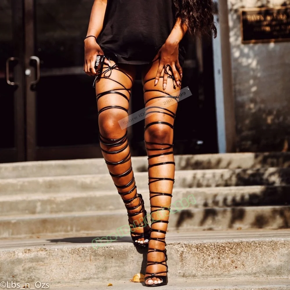 

Сандалии с перекрестными ремешками и открытым носком, однотонные сандалии на шнуровке, женская летняя обувь, дизайнерская повседневная обувь на шпильке для вечеринок