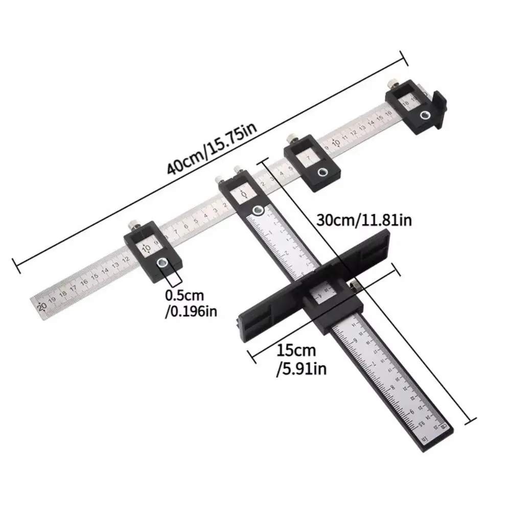 Woodworking Corrosion Resistant Drill Guide High Strength Precision Hole Punch Jig Hardness Adjustment Center Drill Bit Hardware