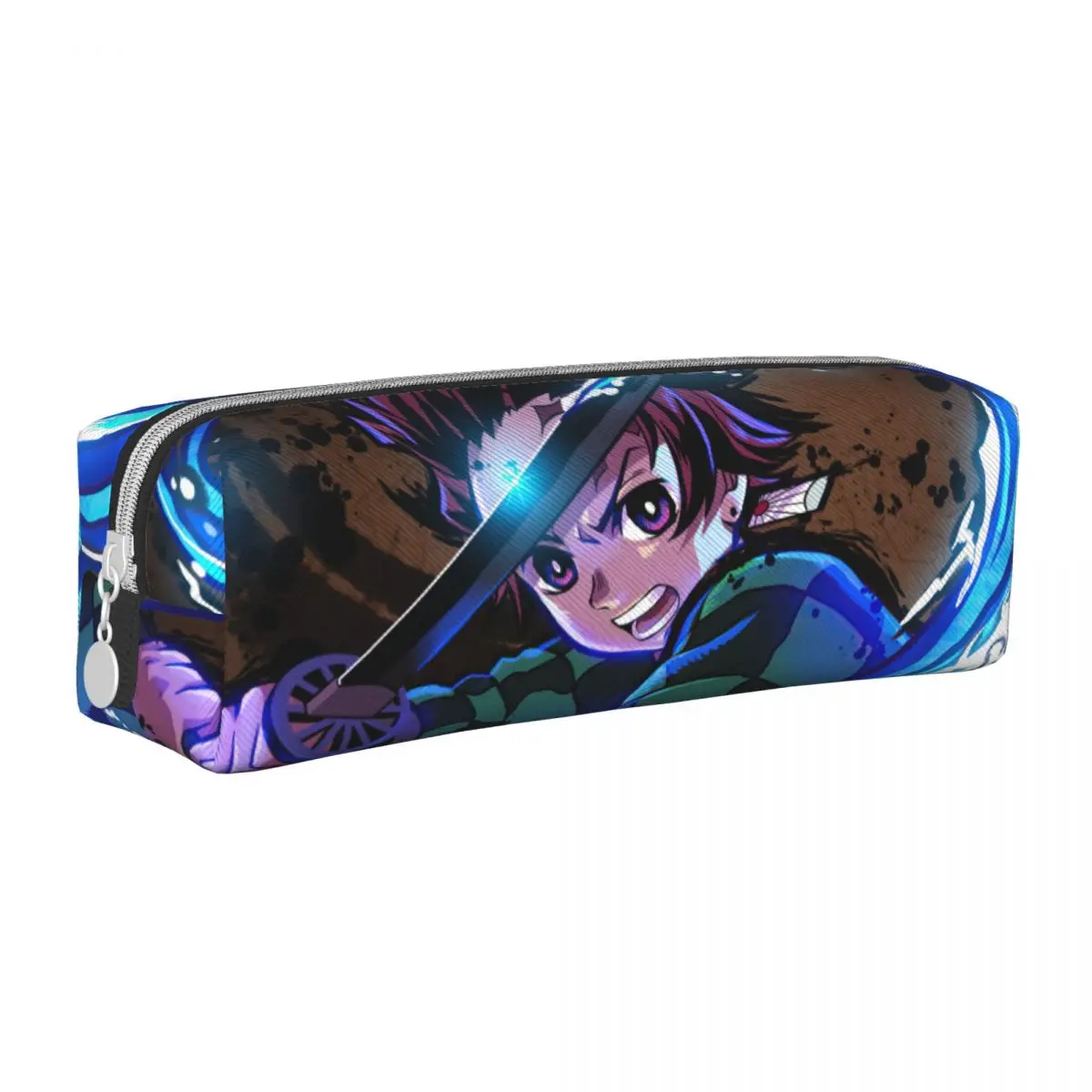 Tanjiro Demon Slayers Pencil Cases Japanese Anime Comic Pen Pencil Bags Girl Boy Large Storage Office Cosmetic Pencil Pouch