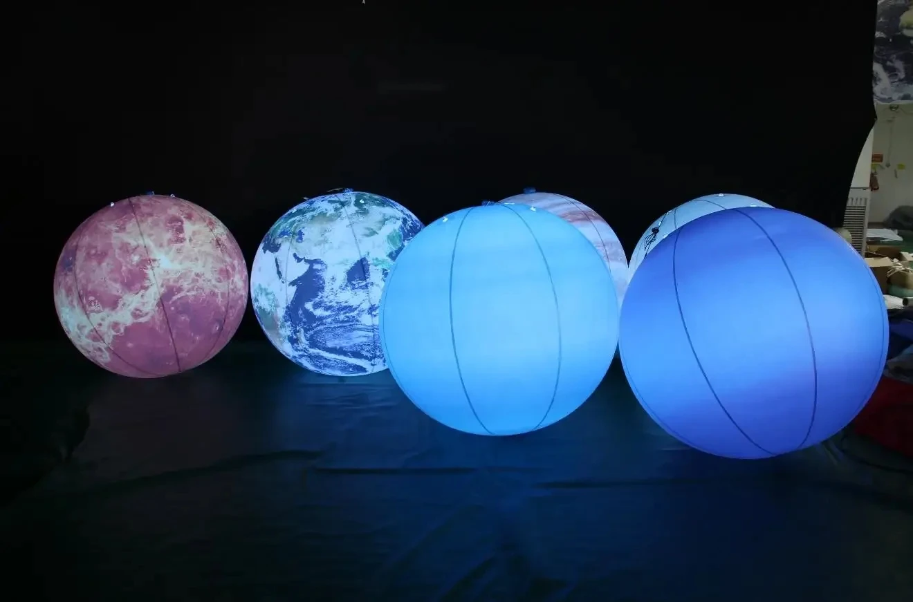 Buntes Riesiges Aufblasbares Sonnensystem Astronomie Neun Planeten + Mond Sonne Zur Dekoration – Detail 7