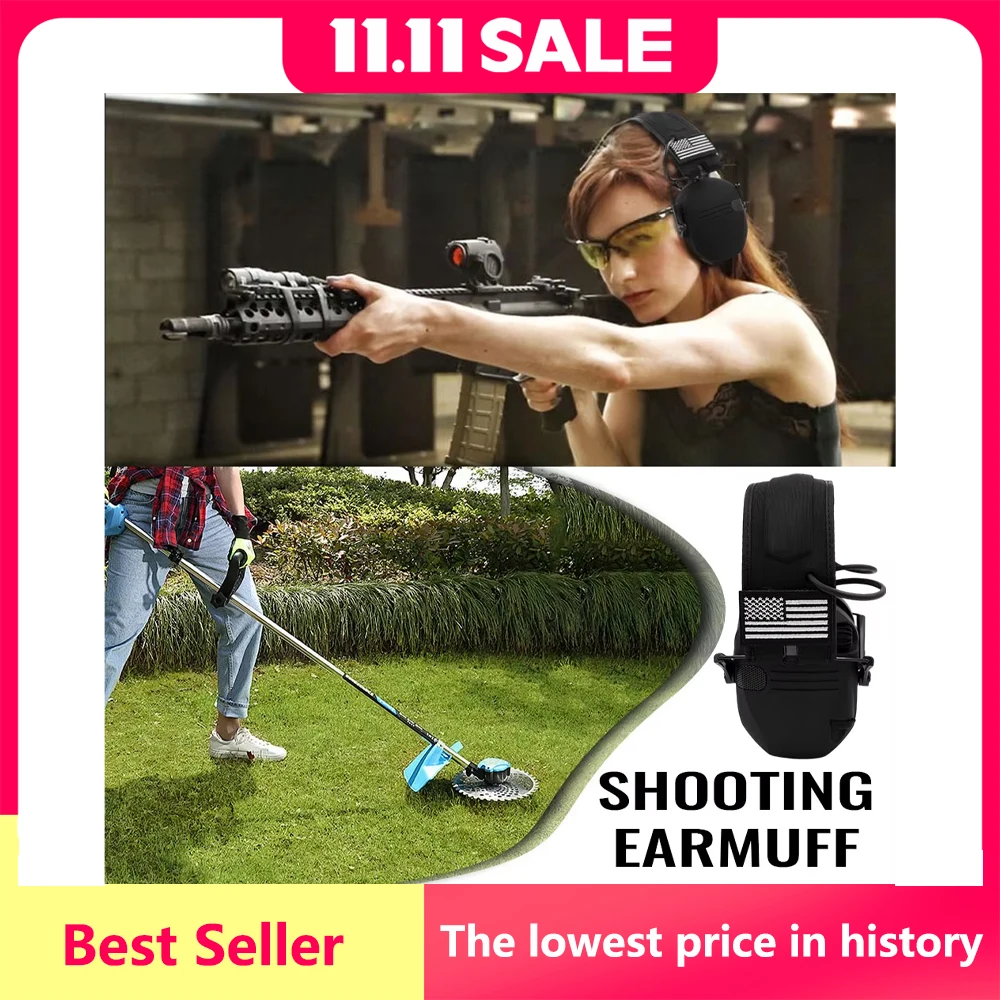 New Electronic Shooting Headset Headphones for Hearing Protection Ear Protect Noise Reduction Active Hunting Tactical Earmuff