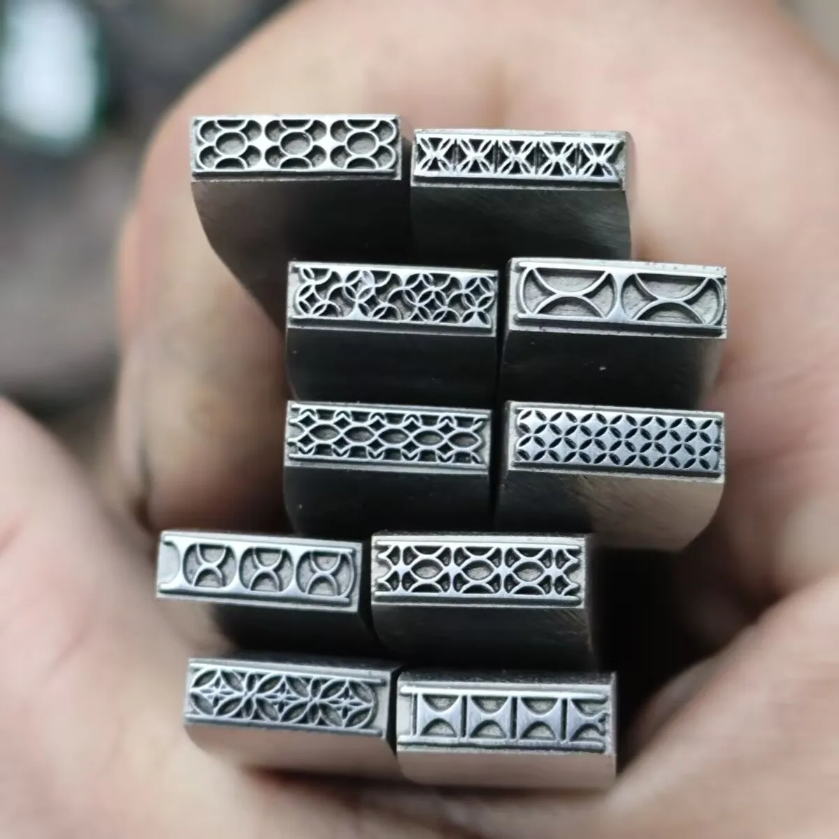 Jewelry Seals, Texture Patterns, Steel Stamps, Gold and Silver Bracelets, Rings, Chiseling Molds, and Gold-Beating Tools
