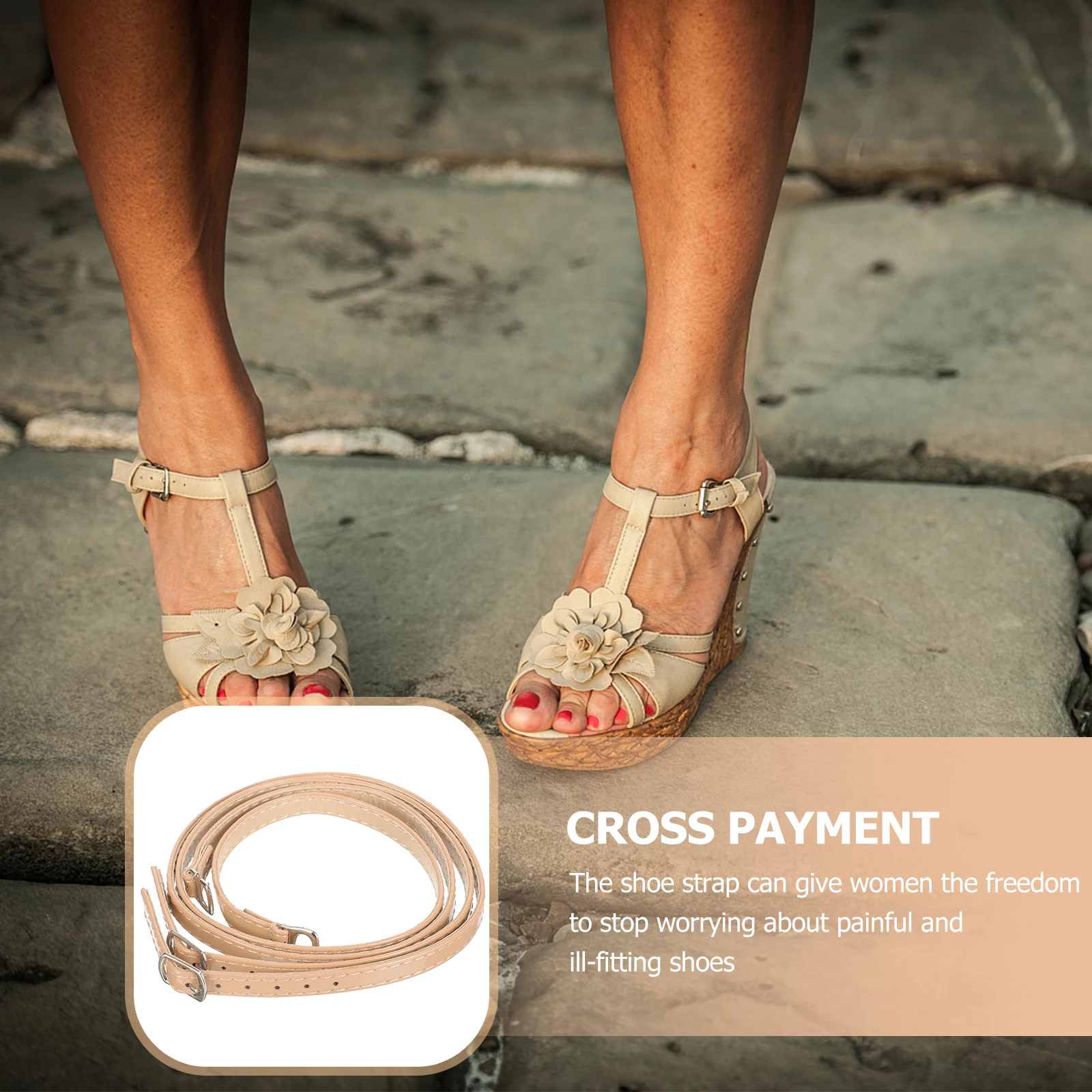 

Elastic Shoe Straps for Heels Women Replacement Ankle Straps Sturdy Detachable High Bands Fixing Heel Band Pumps Buckle Extender