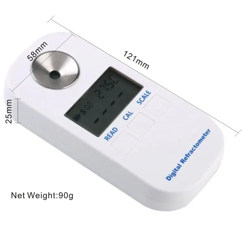 Digital Auto 0-90% Brix Refractometer 1.3330-1.5318nD