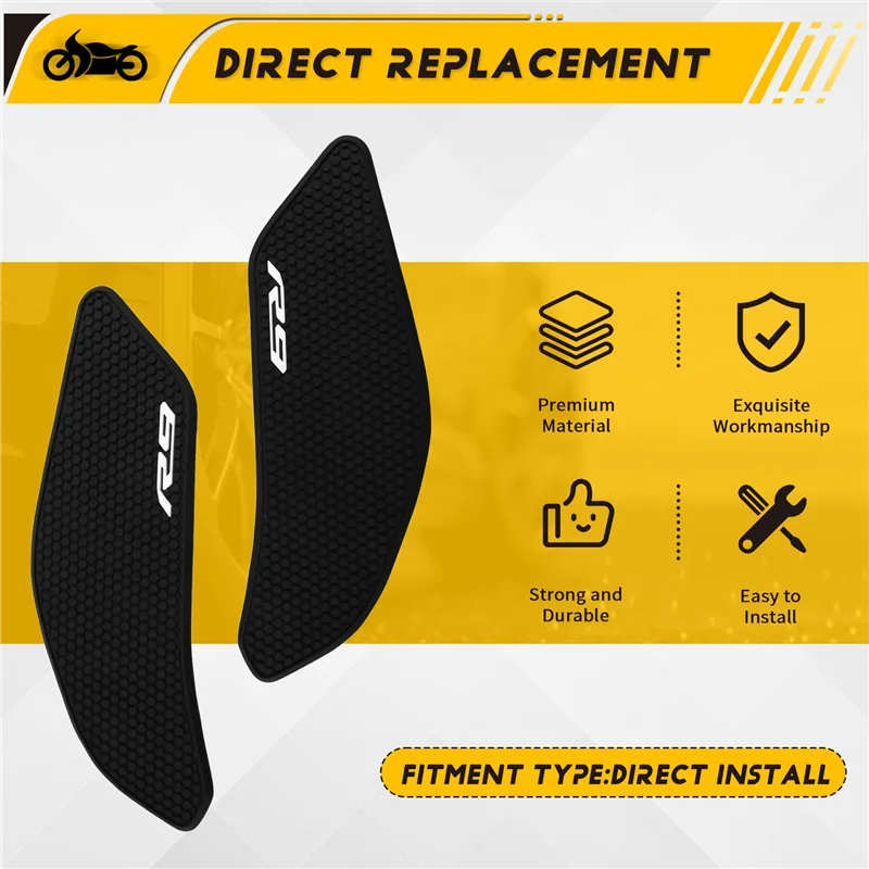 【قطرة السعر! !】حامي خزان الدراجة النارية ملصقات مضادة للانزلاق وسادة خزان قبضة الركبة لـ YZF R9 YZF-R9 2025-