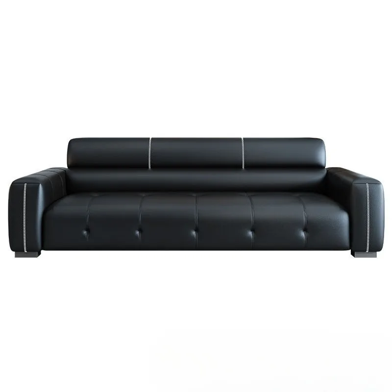 Office sofa Modern minimalist business reception Minimalist office meeting guests Three-person coffee table