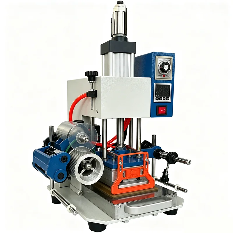 Small Pneumatic Hot Stamping Machine, Automatic, for Leather Logo Hot Printing, Wood Embossing & Branding