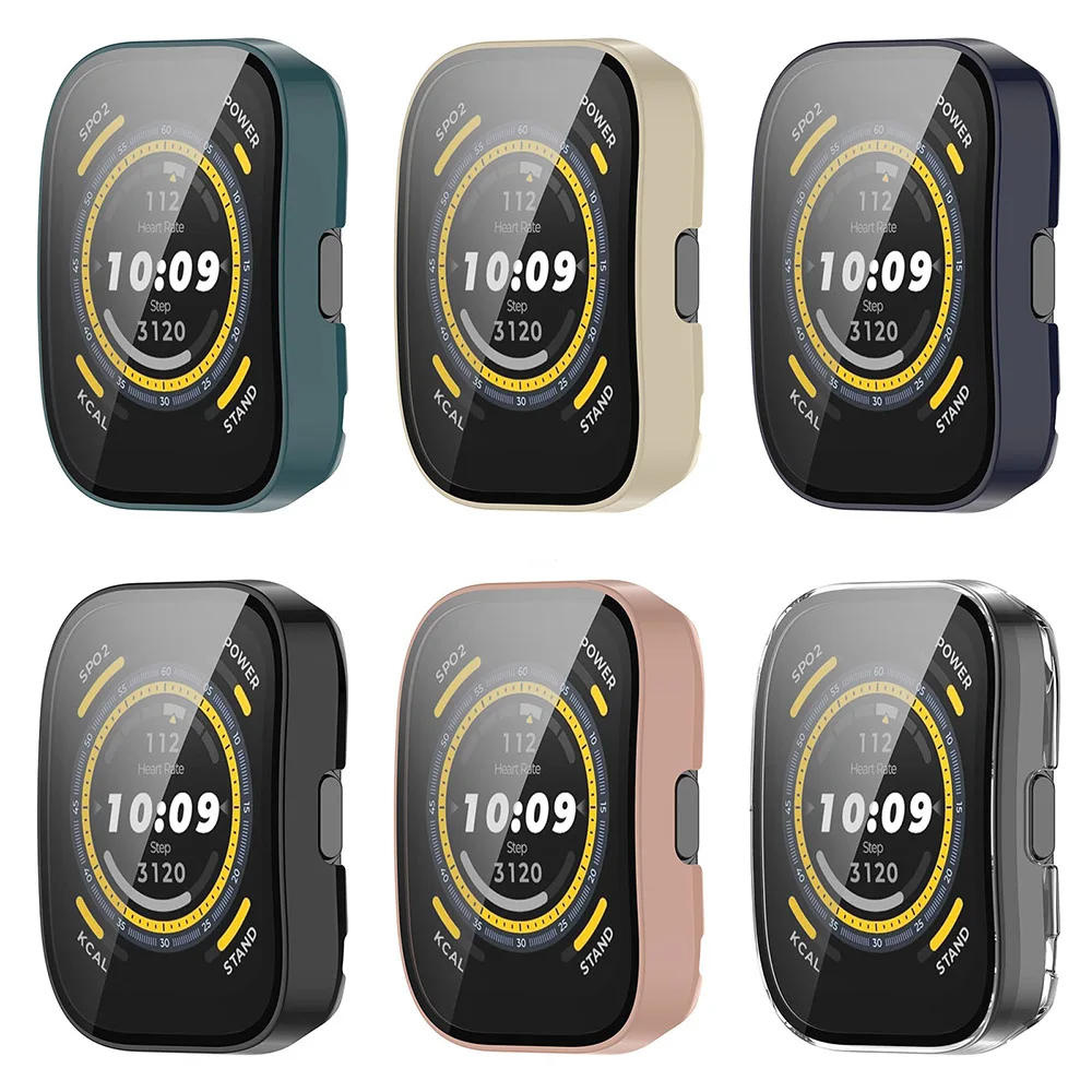 PC + Glass Protective Case For Huami Amazfit Bip 5 Bip5 A2215 Full Screen Protector Shell Bumper