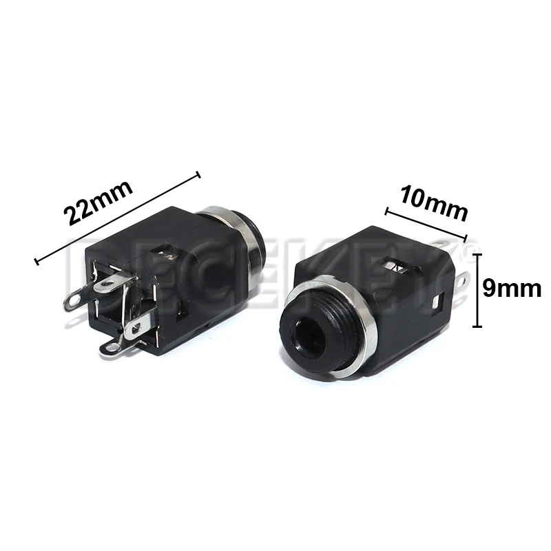 5pcs 3.5mm 3/4/5 Pin Vertical Socket Female Socket Jack with Screw 3.5 Audio Headphone Connector PJ-341 Earphone Hole