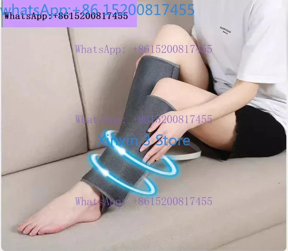 Electric Air Compression Leg Massager Pneumatic Foot and Calf Heated Air Wraps Handheld Controller Muscle Relax Pain Relief
