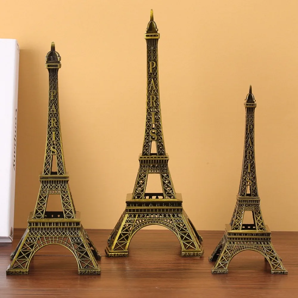 Metal Eiffel Tower Statue Bronze 7 Sizes Eiffel Tower Decorative Ornaments Exquisite Design with Box Eiffel Tower Model