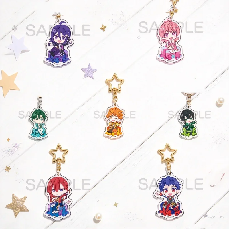 Bag Decorations KING OF PRISM 6CM Acrylic Keychain Bag Pendant Shin Ichijo,Yukinojo Tachibana,Taiga Kougam Cell Phone Pendant