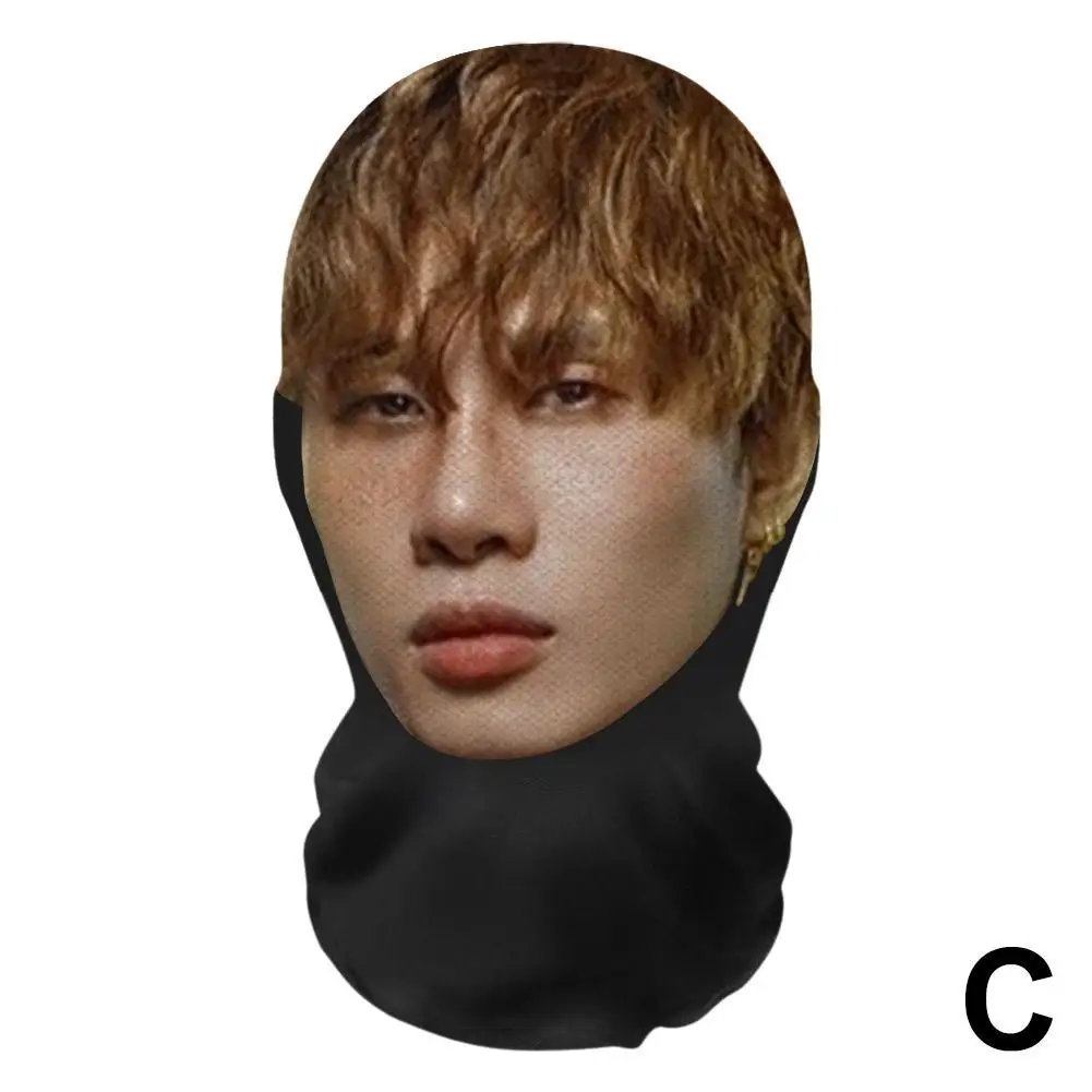 Masque facial complet imprimé en 3D, maille élastique pour couvre-chef de Cosplay unisexe, Simulation de fête, cagoule, chapeau, accessoire respirant L3H3