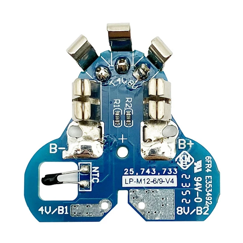 A98E-M12 Battery Plastic Case PCB Circuit Board Label For Milwaukee 12V 10.8V 48-11-2411 Li-Ion Battery Box Housing Shell