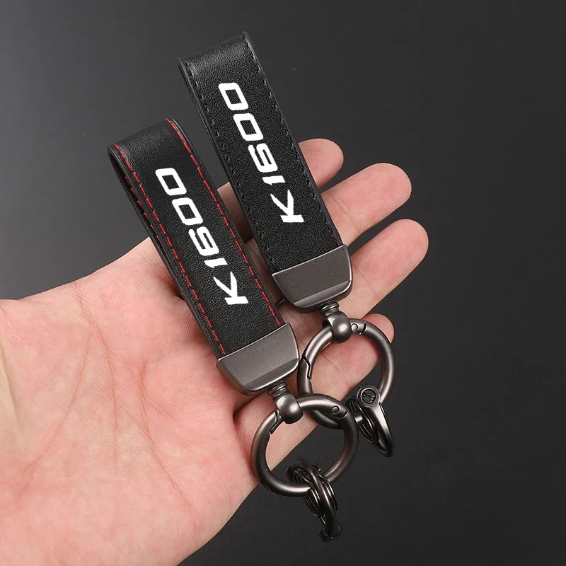 High-end leather motorcycle keychain horseshoe buckle jewelry For BMW K1600 K1600B K1600GTL