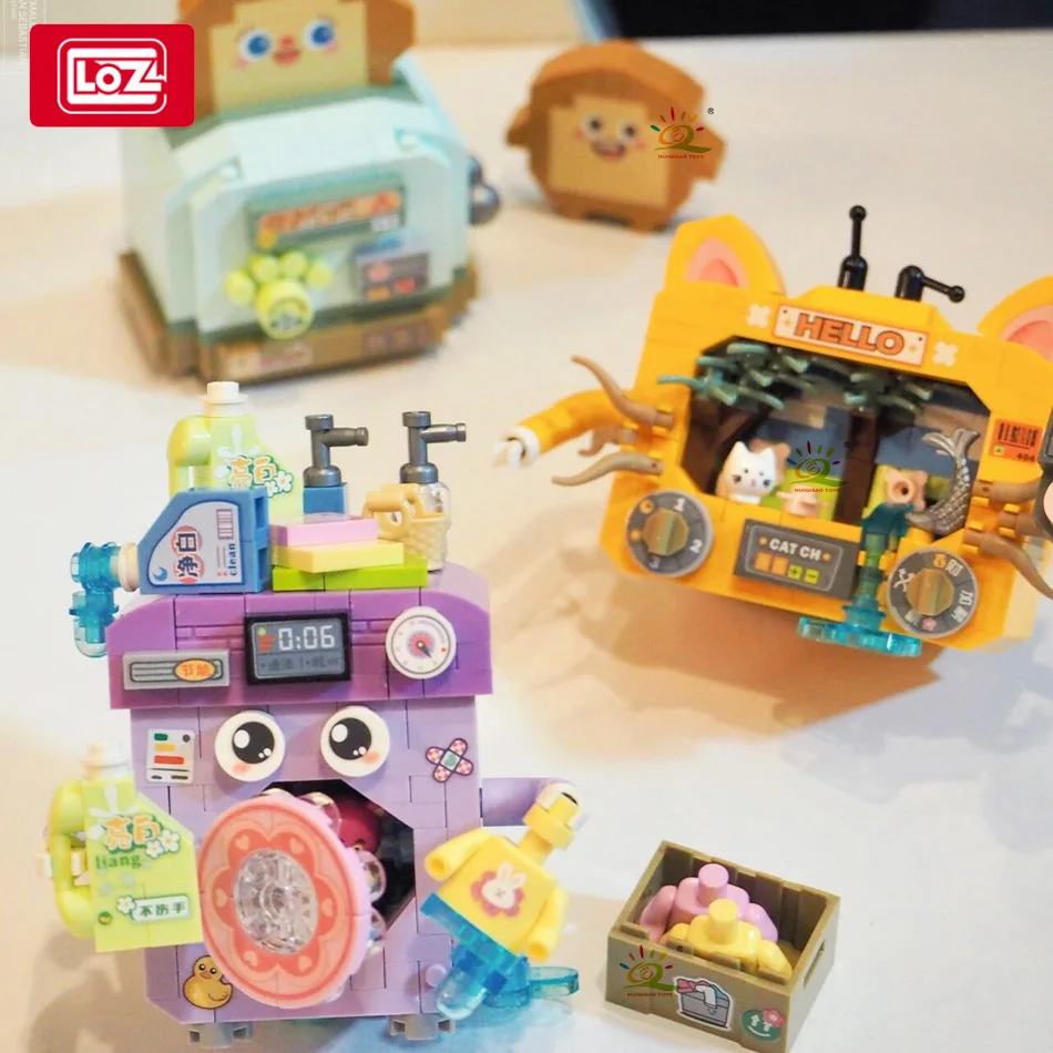 LOZ DIY Mini Refrigerator Fan Model Building Block Set Creative Television Decoration Bricks City Toys for Adult Children Gift