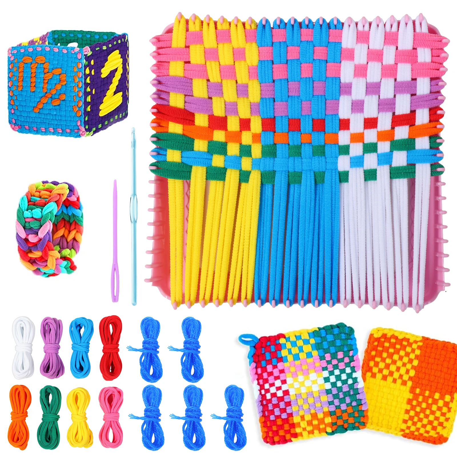 Art Craft Easy - Weaving Loom/Elastic Rope Kit Toys DIY