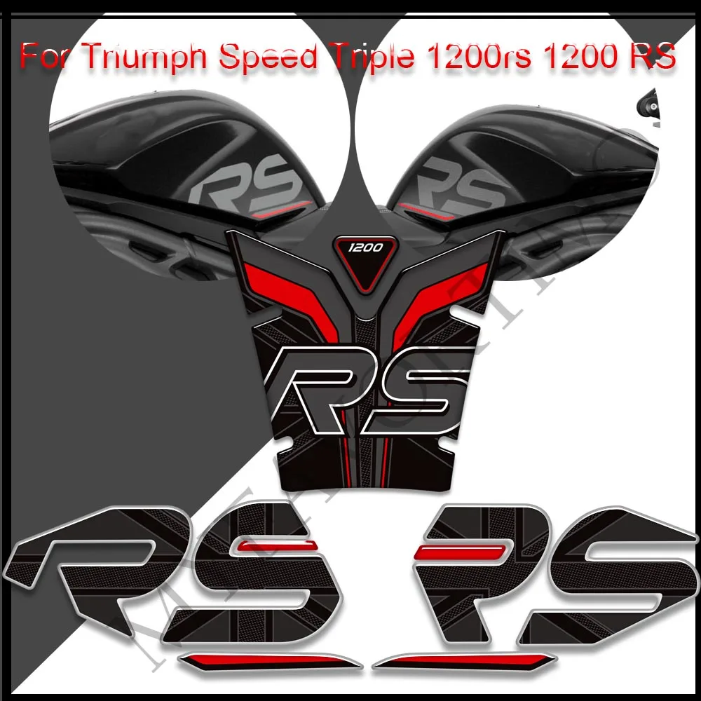 Motorcycle Stickers Decals Protector Gas Fuel Oil Kit Knee Tank Pad Grips For Triumph Speed Triple 1200rs 1200 RS 2021 2022 2023