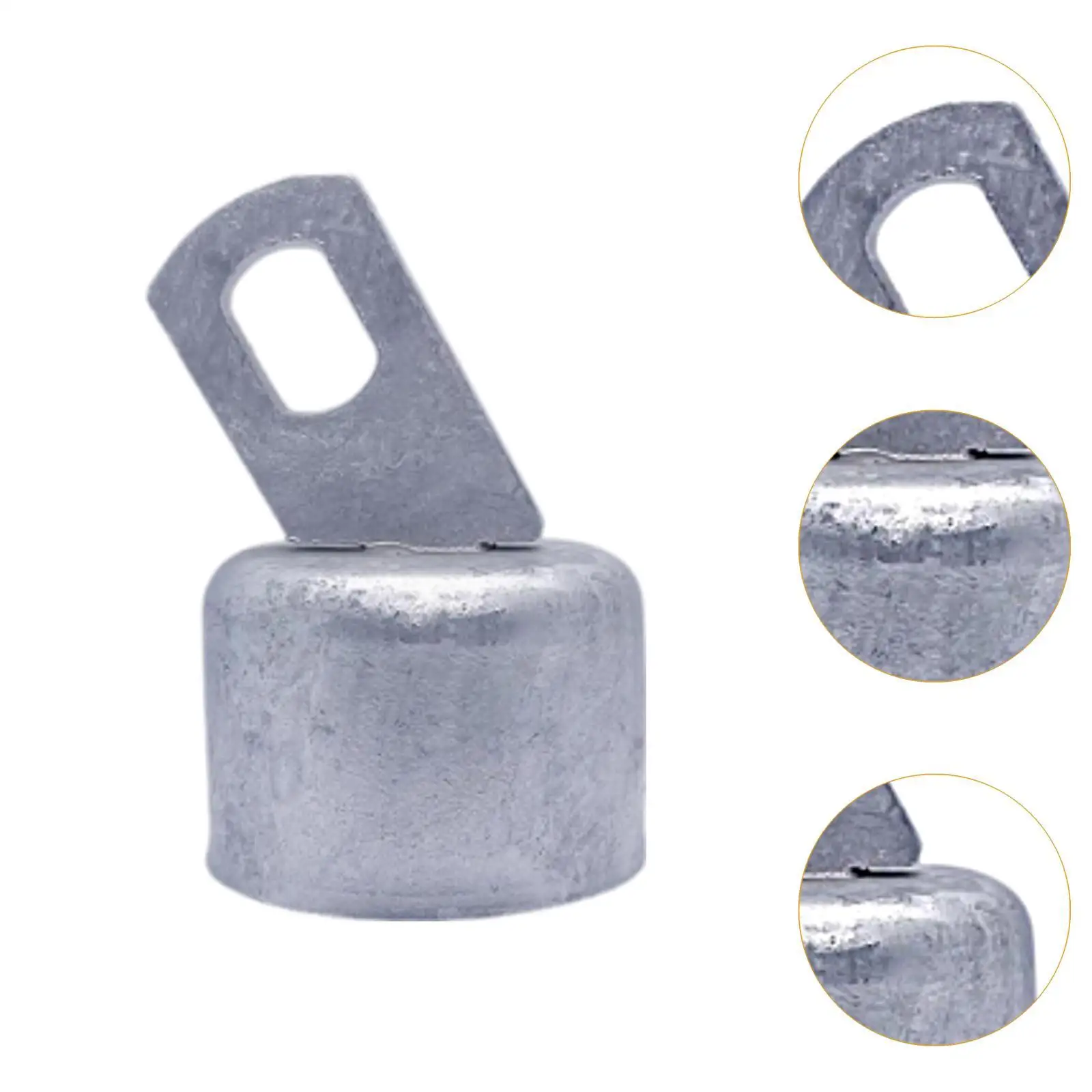 Galvanized Chain Link Fence Connect Top Rail End Cap Set 6 Pack Anti Rust Metal Fence Accessories for Outdoor Fields