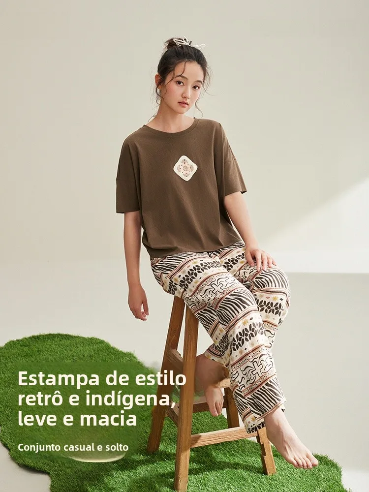 anziban-cool-sensation-set-di-pigiami-in-puro-cotone-da-donna-girocollo-maniche-corte-pantaloni-lunghi-stile-etnico-abbigliamento-per-la-casa