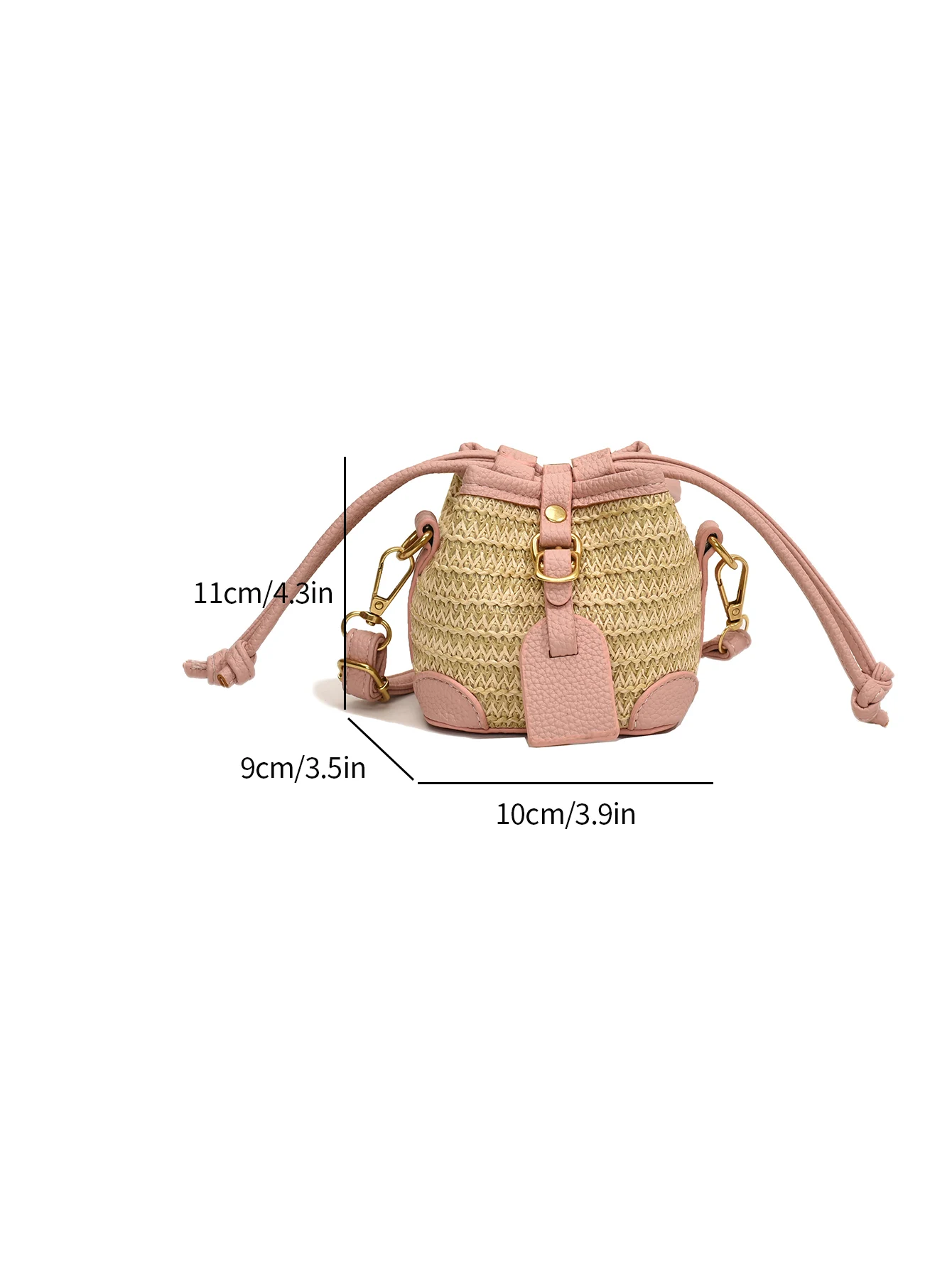 Fashion Mini Straw Bucket Bags for Women 2024 Summer Knitting Shoulder Crossbody Bag Female Designer Messenger Handbag