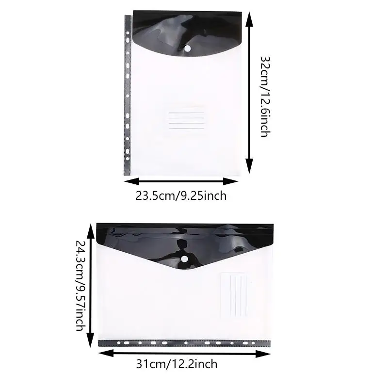 

New A4 Binder Pocket Organizer Folders, 12 Pack Expandable Folders Plastic Binder Folders with 11 Holes