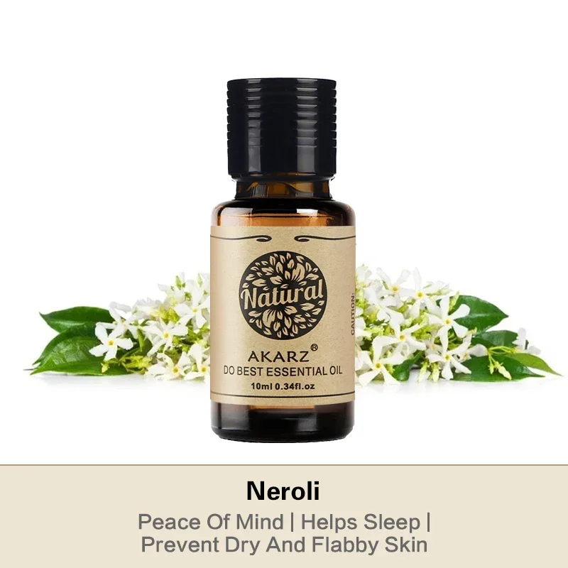 AKARZ Neroli 에센셜 오일 천연 피부 미백 보습 안티 에이징 페이드 컬러 네롤리 오일