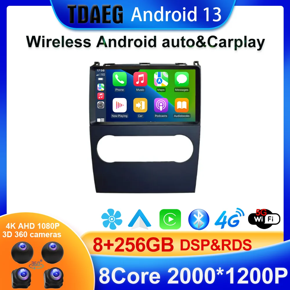 Android 13 для Mercedes Benz B200 A B класс W169 A160 A180 A200 A220 2009 - 2012 BT Радио 4G GPS Автомобильная Мультимедийная магнитола головное устройство