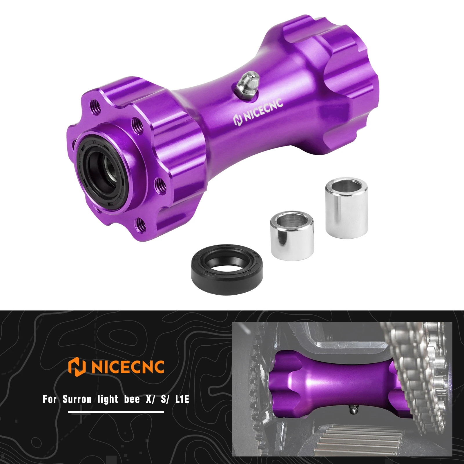 

NICECNC For Sur-Ron light bee X S Surron light bee X/S Sur ron Parts Segway X 160 X260 Electrical Motorbike Middle Drive Axis