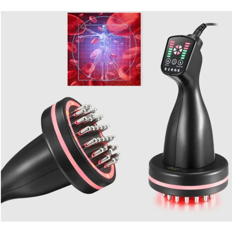 جهاز تخسيس تشكيل الجسم الإلكتروني BIO Meridian Scrape Therapy العلاج الحراري وفرشاة تدليك العلاج الكهربائي