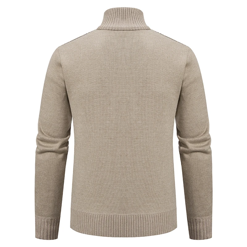 Mens Knit Fleece Cardigan Full Zip Sweater Coat Men's Clothes Jersey Casual Jacket Warm Jumper Harajuku Thick Coat