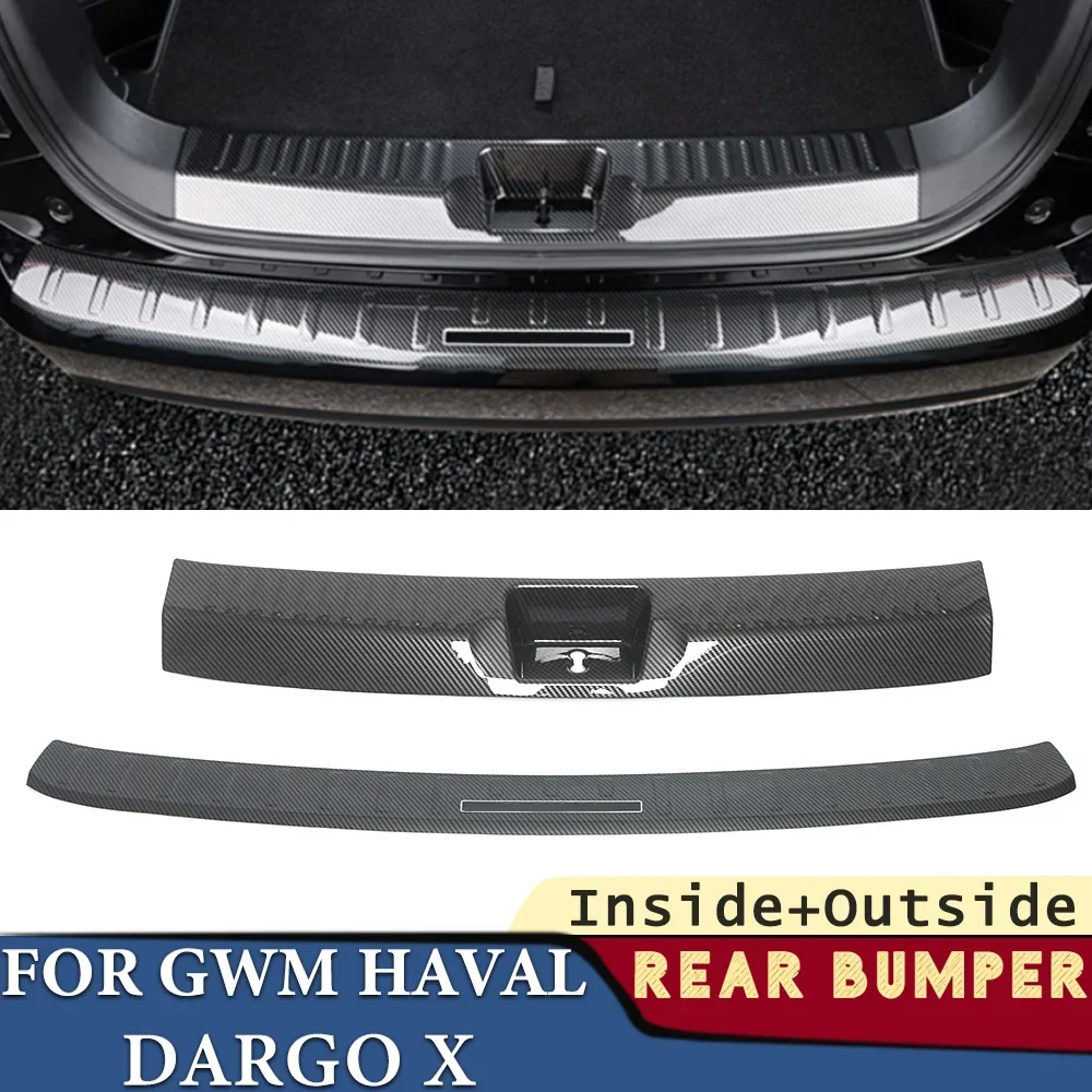 

Trunk Bumper for GWM Haval Dargo X 2023 2024 Car Accessories Stainless Rear Fender Protector Sill Cover Stick Decoration