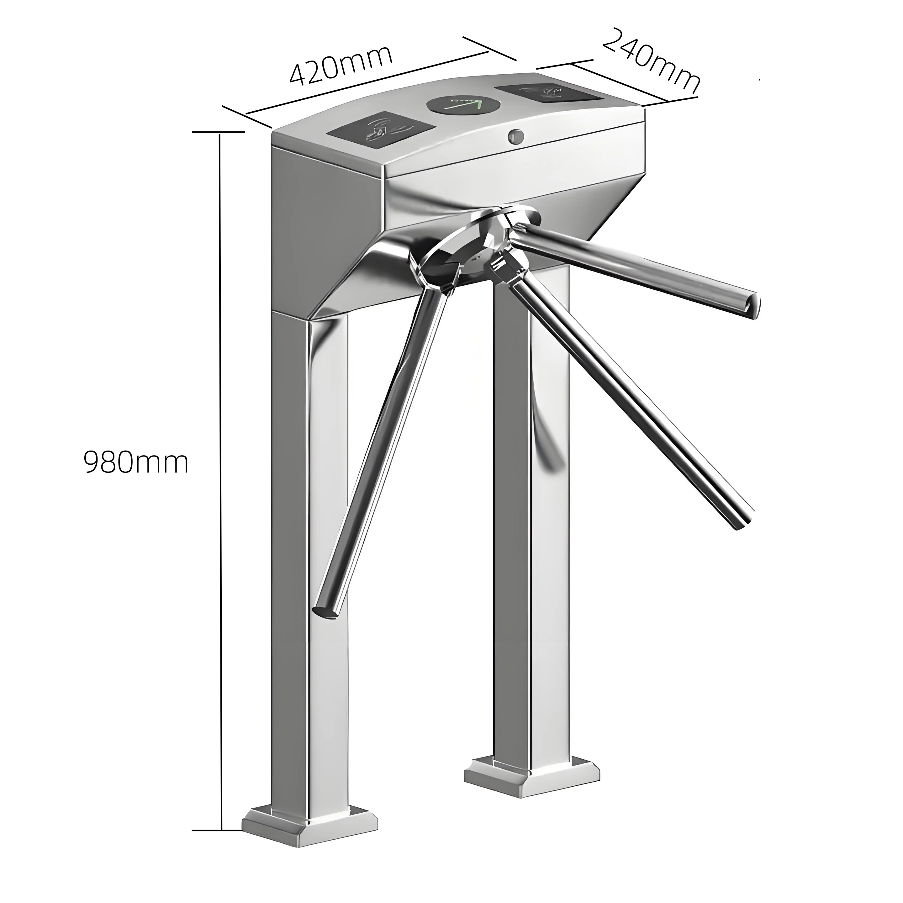 Gate Rfid Card Swipe Identification Turnstile Tripod Gate for Gyms Security Pedestrian Tripods