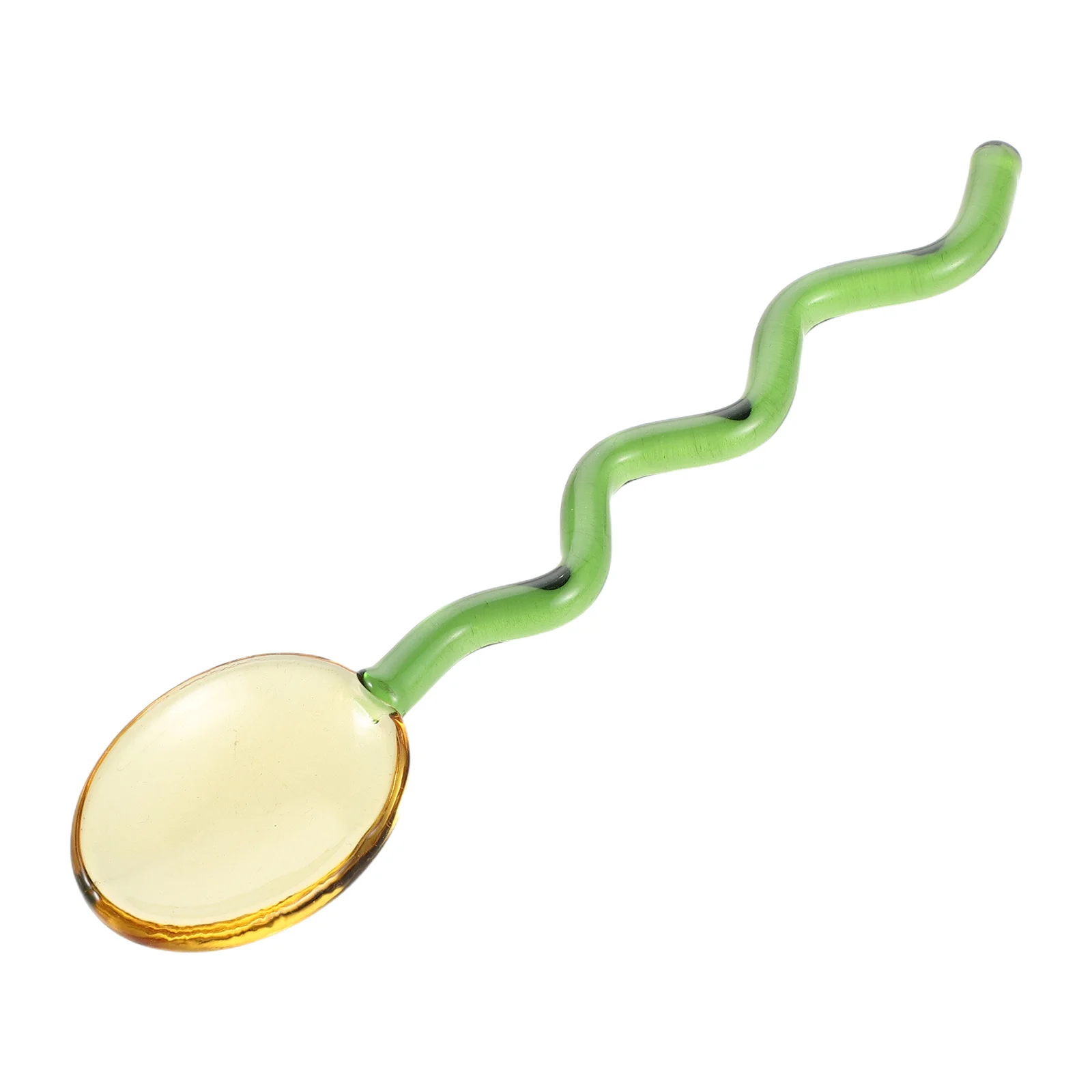 

Heat Resistant Glass Coffee Mixing Spoon Twisted Colorful Decorative Stirrer Bar Sugar Dessert Kitchen Utensil Reusable Spoon