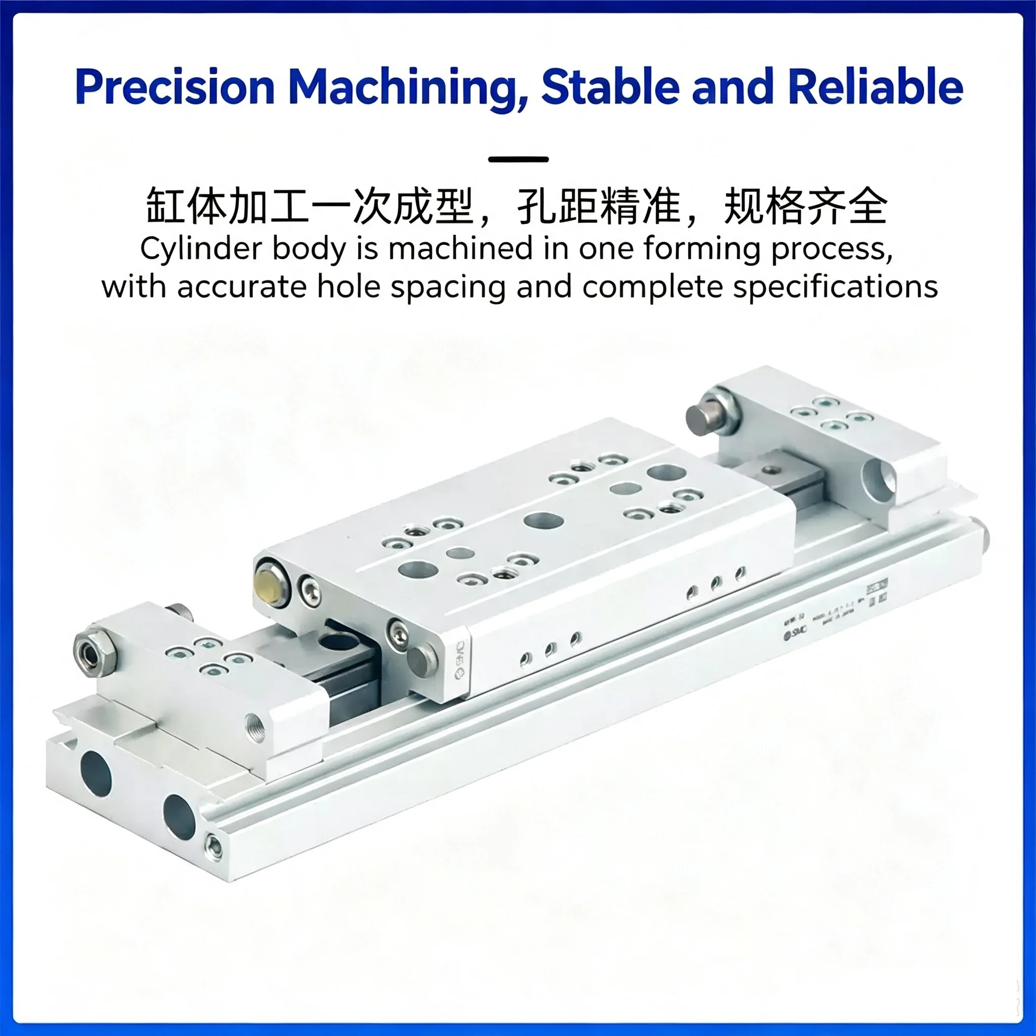 MXW8/12/16/20/25‑100‑25‑50‑75‑300B Guide‑rail Flat‑type Precision Pneumatic Sliding Table Cylinder
