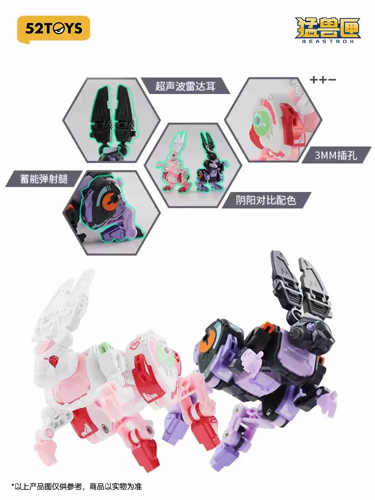 BEASTBOX BB-54 Monster Box Series Deformation Alloy Rabbits Toys Action Anime Figures Cube Box Display Converting Toys Gifts