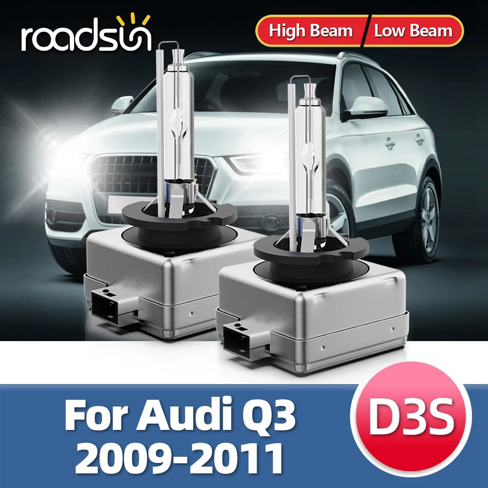 

2Pcs 35W HID Bulb Car Headlight 12V D3S 6000K Auto Xenon Headlamp For Audi Q3 2011 2010 2009