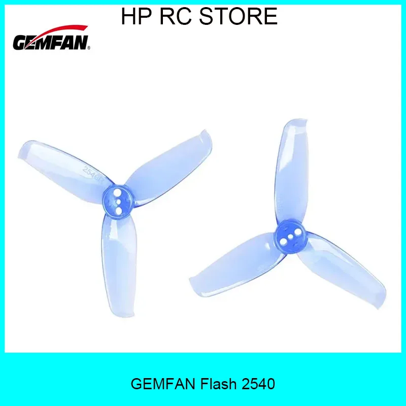 4Pairs GEMFAN Flash 2540 2.5x4 2.5 Inch 3-Paddle Propeller with 1.5mm Mounting Hole For FPV Freestyle Drone