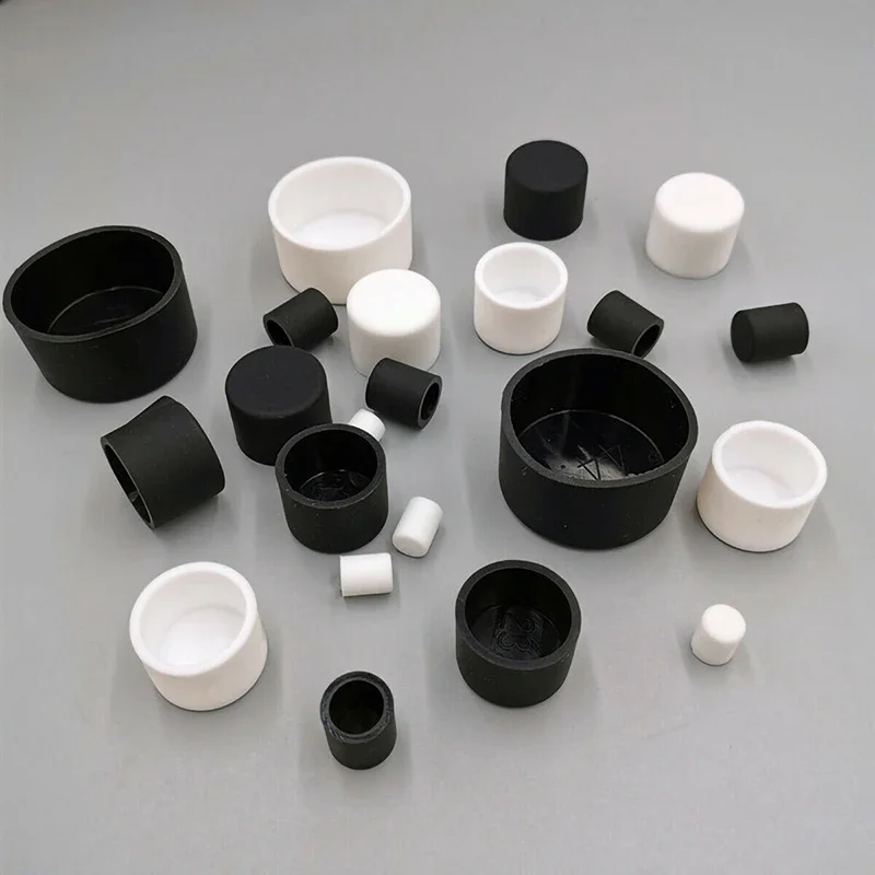2.8mm~78.5mm Black/White Silicone Rubber Plug Blanking End Caps Thread Protector Foot Cover For Pipe Tube