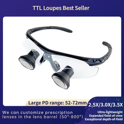 New Arrival TTL Loupes 2.5X/3.0X/3.5X(Through The Lenses)  IPD 52-72mm Customized Dental Surgical Loupes（2.5X/3X/3.5X TTL)