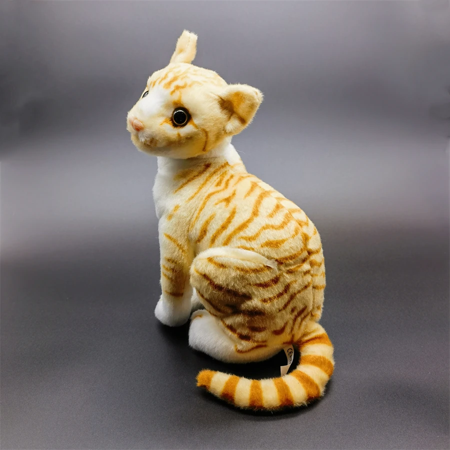 Piebald Cat High Fidelity Anime Cute Plushie Calico Cats Plush Toys Lifelike Animals Simulation Stuffed Doll Kawai Toy For Kids