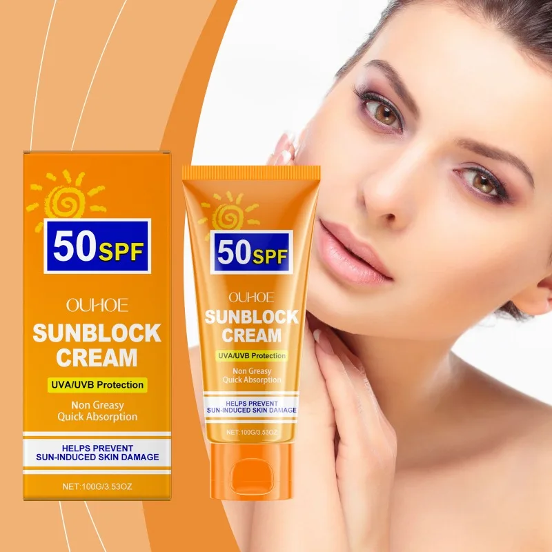 Sunscreen Facial Body Sun Cream Repairing Refreshing Moisturizing Solar SPF50 Protector Skin Care Body Sunblock Lotion