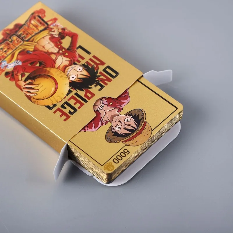 การ์ดวันพีซภาษาอังกฤษแบบฟอยล์สีทอง 55 ชิ้นใหม่ ชุดการ์ดสะสม Sailing Road Flying Kid Solon Gold Card Riman Peripheral