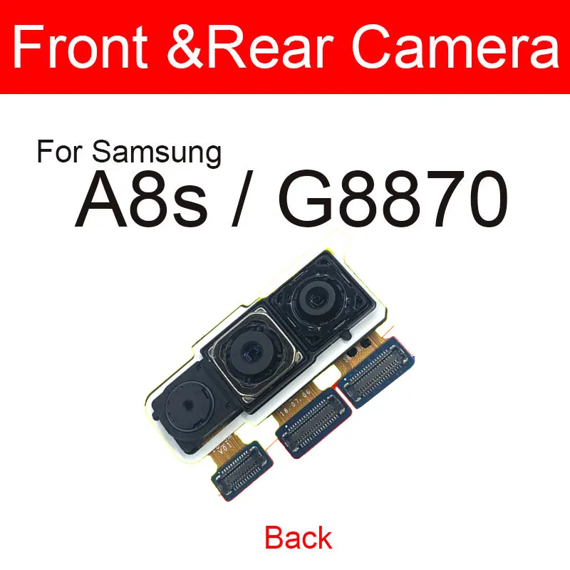 Front & Rear Main Camera For Samsung Galaxy A7 A8s A9 A9s Star 2018 A750 A920 G8850 Back Big Samll Camera Flex Cable Replacement