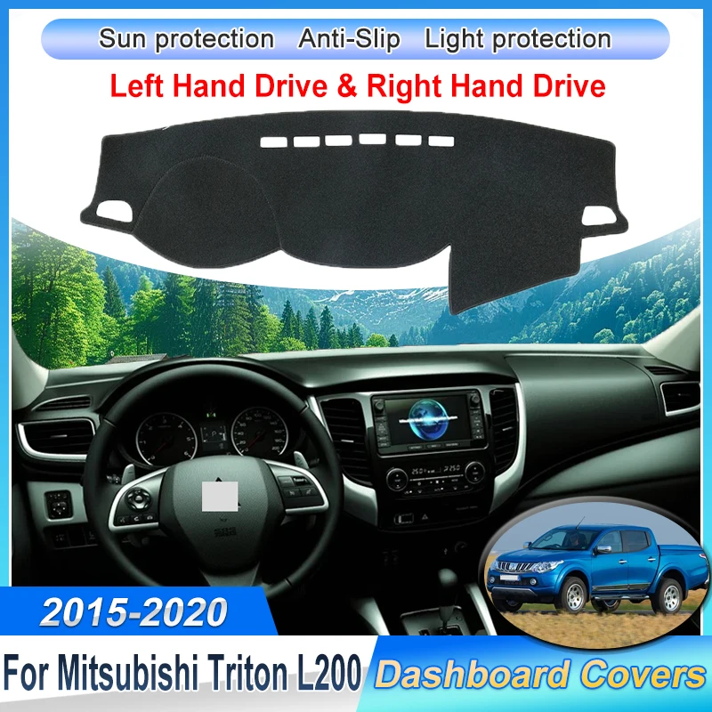 

Car Dashboard Cover Mat For Mitsubishi L200 Triton Strada Fiat Fullback Barbarian RAM 2015~2020 Sun Shade Carpet Pad Accessories