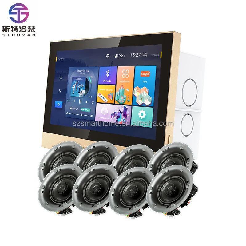 

ZXHK Tuya WiFi 7-Inch Smart Screen Home Theater System ZigBee Gateway Built-In Smart Home Control Devices